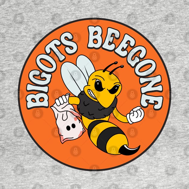 Bigots Begone - Funny Bee Pun Against Racism by Football from the Left